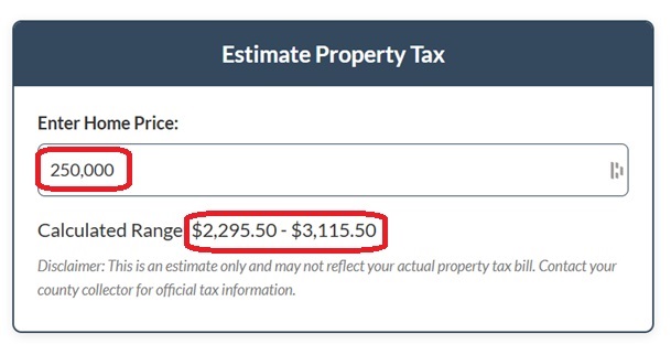 estimate property tax
